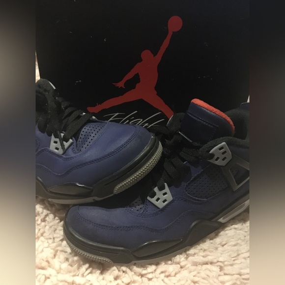 Air Jordan 4 Retro Winterized Royal Blue/black /white Shoes